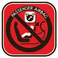 Az utasoldali légzsák be/ kikapcsolása Kizárólag az utasoldali elülső légzsákot lehet kikapcsolni. A vezérlő a kesztyűtartóban található.