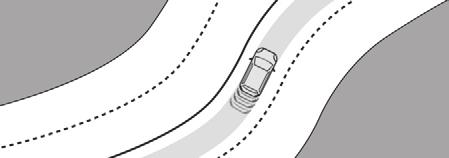 Helyzetek, amikor a vezetőnek haladéktalanul vissza kell vennie az irányítást: - A vezető előtt haladó jármű túlzott mértékű lassítása esetén.