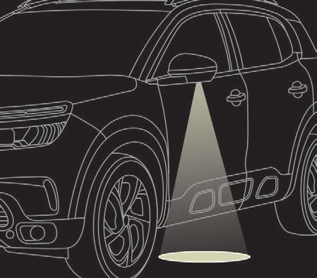 Világítás és tájékozódás Kísérővilágítás és üdvözlővilágítás Automatikus Gyengén megvilágított helyen a gyújtás levételekor automatikusan bekapcsolnak a tompított fényszórók, ha a gyűrű AUTO