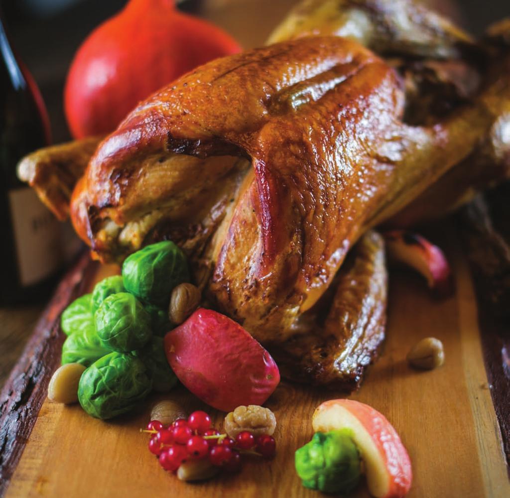 FESTIVE MEALS AS TAKEAWAYS ÜNNEPI ÉTELEK ELVITELRE Table-ready Turkey and Goose Delivery DATES: 22 November - 26 December 2019 The fourth Thursday in November is Thanksgiving Day, one of the most
