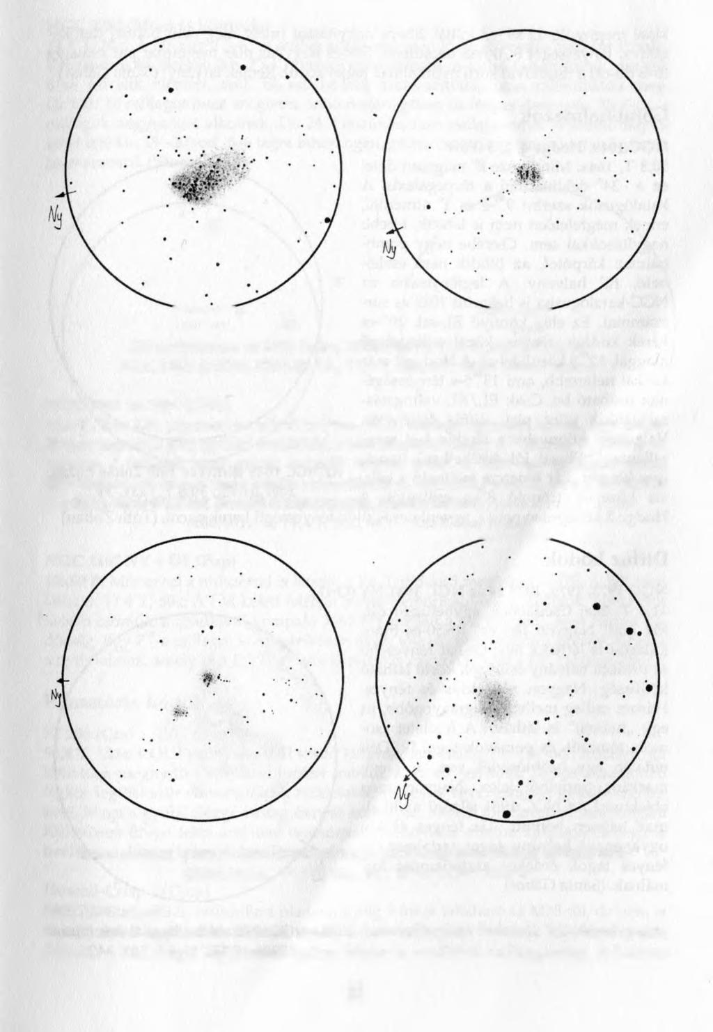 Két nyílthalmaz: az M93 (balra, 2006.10.17., 11,4 T, 50x, 64') és az NGC 2360 (jobbra, 2007.01.13.