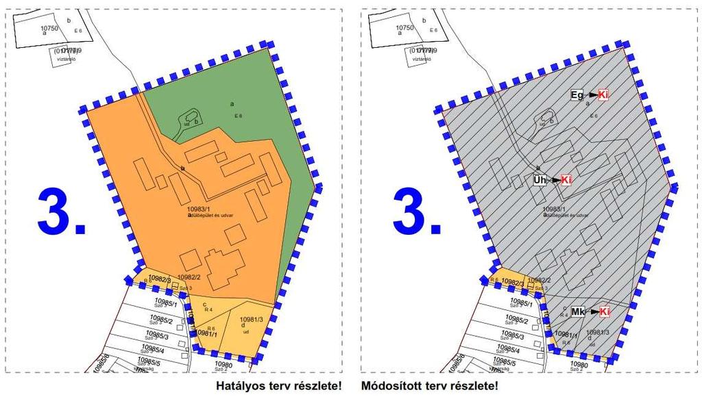 3. A tervezési feladat A terv, illetve program célja Terület (ha) Sátoraljaújhely külterületén, a 10983/1 és 10981/3 hrsz.