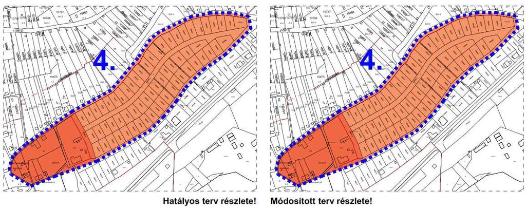 4. A tervezési feladat A terv, illetve program célja Terület (ha) A Pataki és az Oremus utcák közötti lakótömbökben, a területen elkezdett és évekre félbehagyott beruházás befejezhetőségének