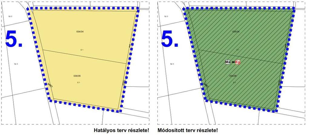 5. A tervezési feladat A terv, illetve program célja Terület (ha) a 381. sz.