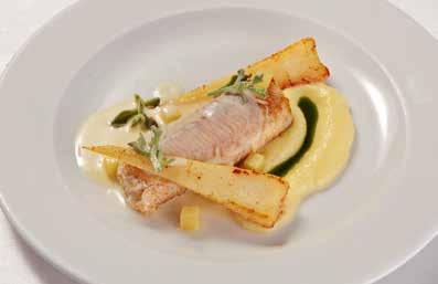 TROUT WITH PARSNIP AND GREEN APPLE PISZTRÁNG PAZTERNÁKKAL ÉS ZÖLD ALMÁVAL