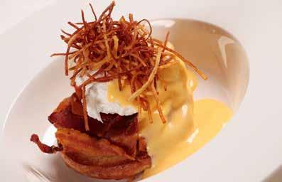 3300 NEW YORK EGG BENEDICT English muffin, bacon, poached egg, Hollandaise sauce, French fries NEW YORK EGG