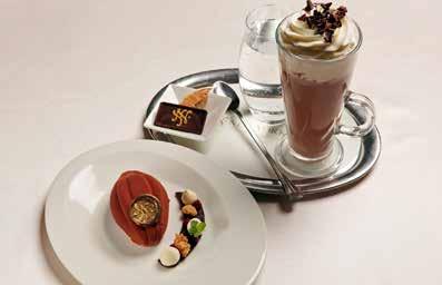 NEW YORK CAFÉ PACKAGE SPECIALITIES NEW YORK KÁVÉHÁZ CSOMAGKÜLÖNLEGESSÉGEK CHOCOLATE CHOICE New York chocolate cake, New York hot chocolate (without alcohol),