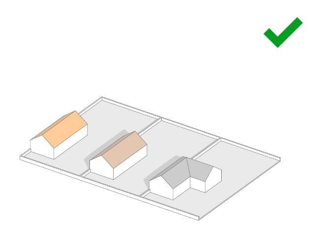 építészeti divatját tükrözik. Kerülendő a tájidegen (alpesi, mediterrán, gyarmatosító koloniál stb.) tömegképzés, és anyaghasználat.