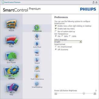 3. Képoptimalizálás (Preferenciák) elemet az Options (Opciók) kizárólag a Help (Súgó) és Options (Opciók) beállításokat.