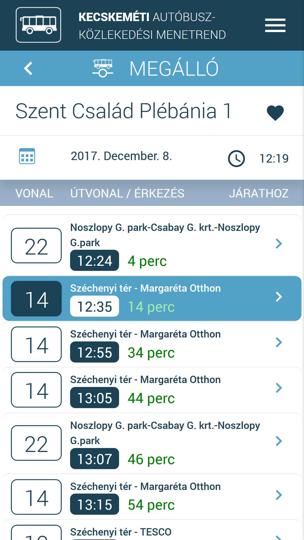 Erre az oldalra három féle módon juthatunk: 2.4. Megállóhely és kedvelése 1. Okos eszközzel a megállókba kihelyezett QR kód beolvasásával (mely egy paraméterezett URL-t tartalmaz) 2.