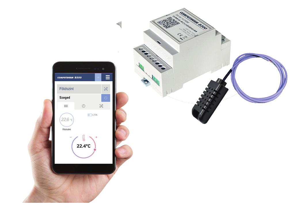 A COMPUTHERM E280 és COMPUTHERM E300 típusú Wi-Fi termosztátok segítségével a termosztátokhoz csatla koztatott készüléket (pl.