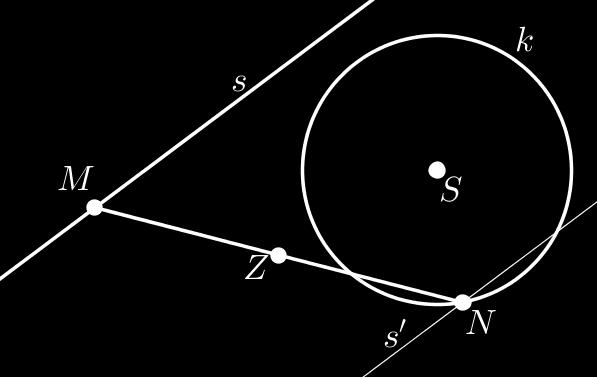 e az F ponton áthaladó AC szakaszra merőleges egyenes; 6. k (F ; r = F C) kör; 7. B és D pont a k kör és az e egyenes metszéspontja; 8.