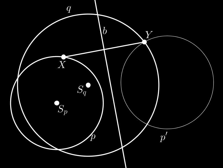 a B, illetve az A pont a w és a t háromszög, illetve a p egyenes és a k kör metszéspontja; 4. D az A, illetve C a B Z pontra vett tükörképe; 5.