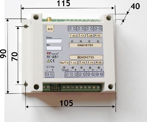 Távkapcsoló vevők Támadásjelző eszközök TK-869R -1, -2, -3, -4 TK-869R3+1 RF-856 pánik adó, pager vevő RF-881 pánik vevő, pager adó Rendszer-felépítés adó vevő (megfelel a CEPT előírásoknak) Üzemi