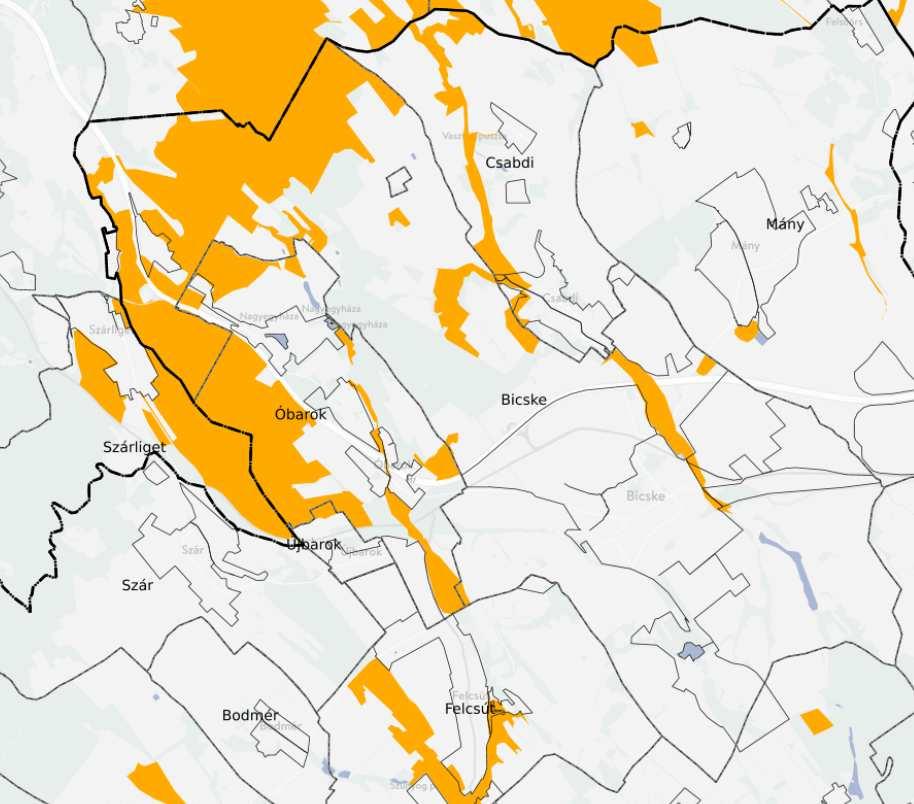 energetikai infrastruktúra-hálózatok elemeinek nyomvonala a magterület természetes élőhelyeinek fennmaradását biztosító módon, az azok közötti ökológiai kapcsolatok működését nem akadályozó műszaki