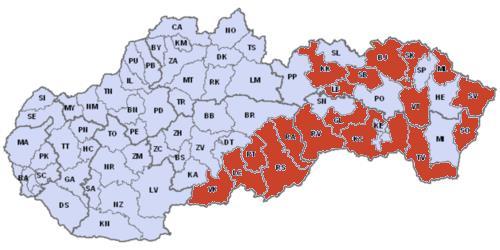 13. táblázat: A legkevésbé fejlett járások támogatásáról szóló 336/2015 Tt.