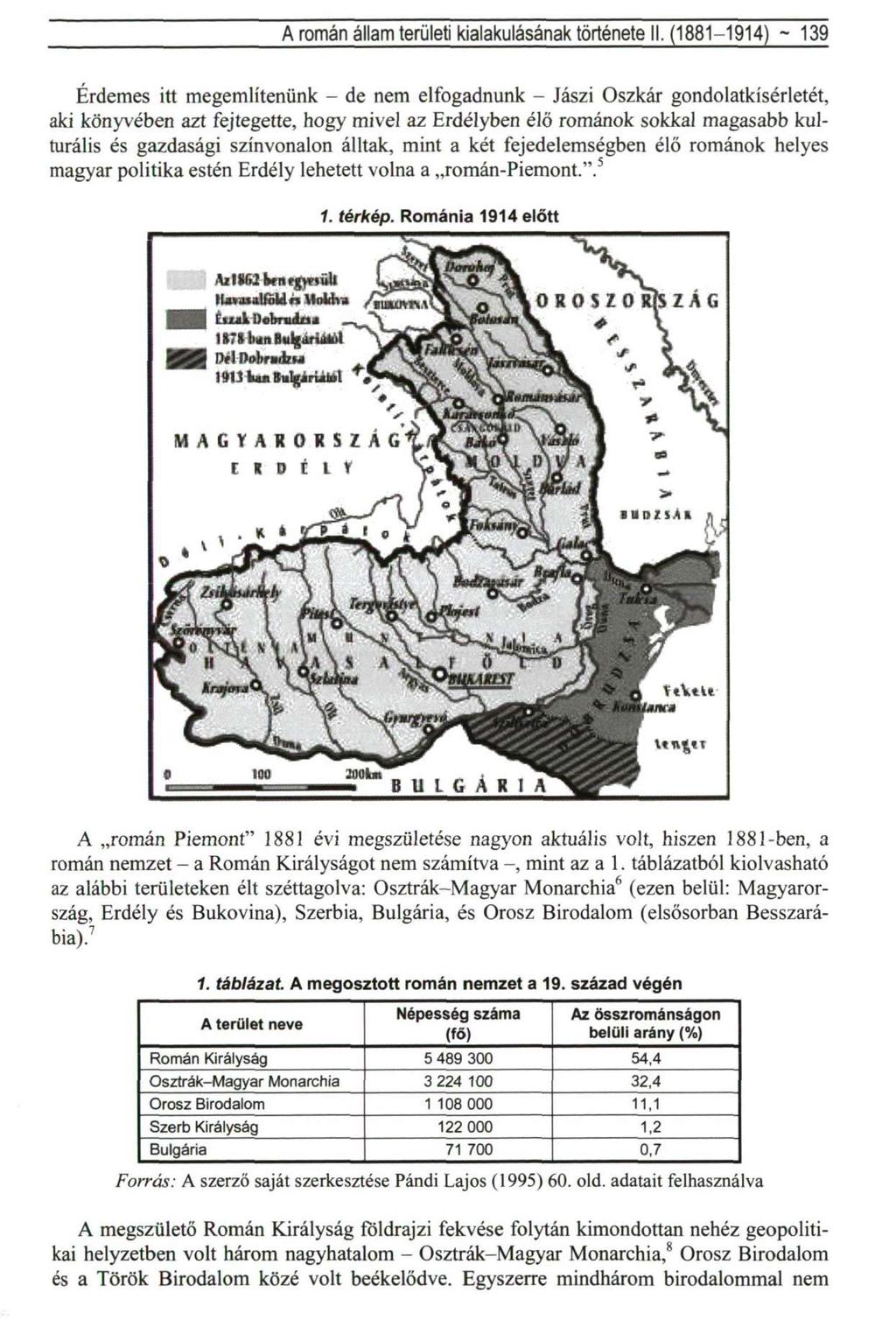 A román állam területi kialakulásának története II.