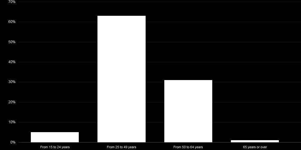 FIG. 19: EMPLOYMENT AND AGE SOURCE: QUESTIONNAIRE 1.3 (%, 2013-2015) 19.