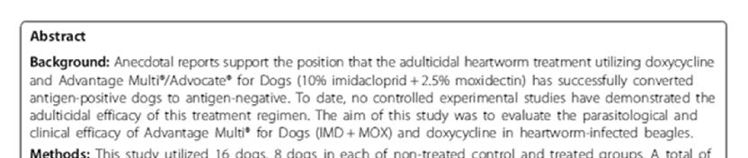 Assessment of parasitological