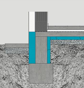 Általános rétegfelépítés 5cm leterhelő kavics 1 réteg vízterelő fólia RAVATHERM XPS 300 SL vízszigetelés 22 cm vb. födém ÉPÜLETLÁBAZAT Követelmény 2018