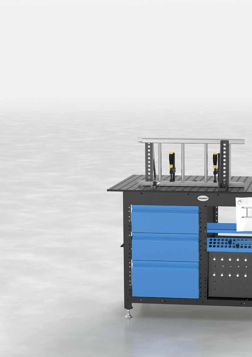 Siegmund Workstation A MŰHELYEK MINDENESE Az új Siegmund Workstation intelligens koncepciójának köszönhetően minden olyan szerszám amire szüksége lehet karnyújtásnyira van Öntől.