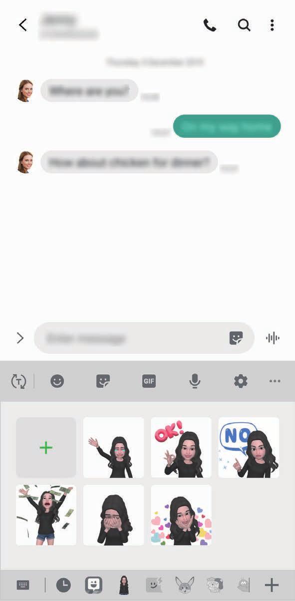 Alkalmazások és funkciók Egyéni emoji matricák használata Használhat