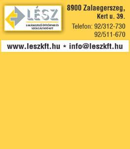: 92/900-036 TEVÉKENYSÉGI KÖRÖK: Hulladékgazdálkodási közszolgáltatás ellátása Kommunális, szelektív hulladékgyûjtés Házhoz menõ szelektív és biohulladék-gyûjtés Zalaegerszegen, a házhoz menõ