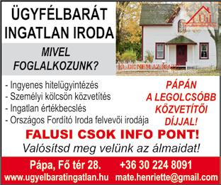 Tel: +36/70/450-5555 Vajda P ltp, téglaépületben, egyedi gázkonvektoros fűtésű, hőszigetelt épületben 49 m2-es harmadik emeleti, erkélyes lakás eladó. Irányár: 14,5 M Ft.