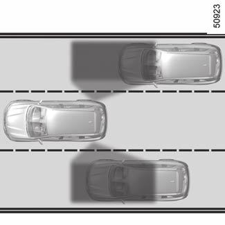 A funkció érzékelőket 1 használ, amelyek az első és hátsó lökhárító mindkét oldalára vannak felszerelve. Sajátosság Ügyeljen arra, hogy az érzékelőket semmi ne takarja (piszok, sár, hó stb.).