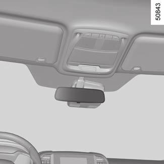 VISSZAPILLANTÓ TÜKRÖK (2/2) Visszapillantó tükör kar nélkül 4 Éjszaka automatikusan elsötétedik, ha járműve mögött egy kivilágított autó halad.