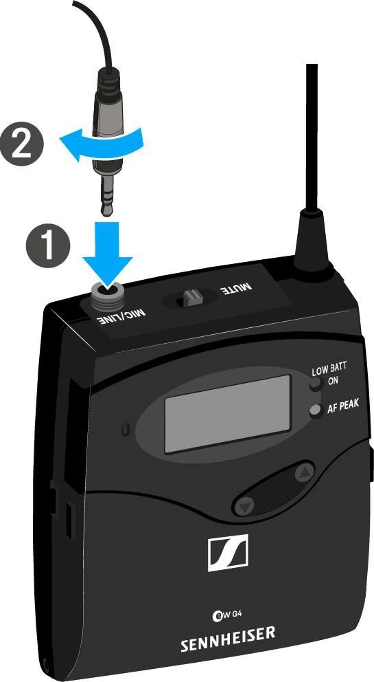 Az SK 100 G4 telepítése Hangszer vagy vonalforrás csatlakoztatása az SK 100 G4-hez Hangszereket vagy vonalszinttel rendelkező audio forrásokat is csatlakoztathat a zsebadóhoz.