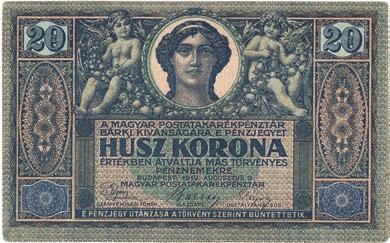 K19. vorzüglich 60.- 669 669. 20 Korona Pénzjegy 1919.