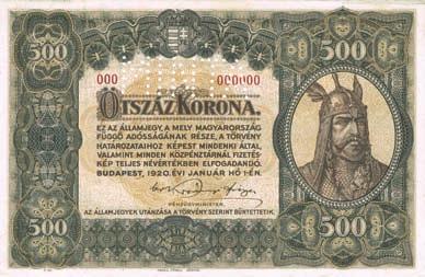 Adamo: K33M. bankfrisch 150.- 673 673. 1 000 Korona Államjegy /Staatsnote/ 1920.