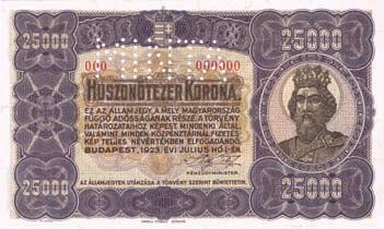 /Bildnis von Patrona Hungariae/ MINTA perforációval /Musterschein mit Perforation/ 000