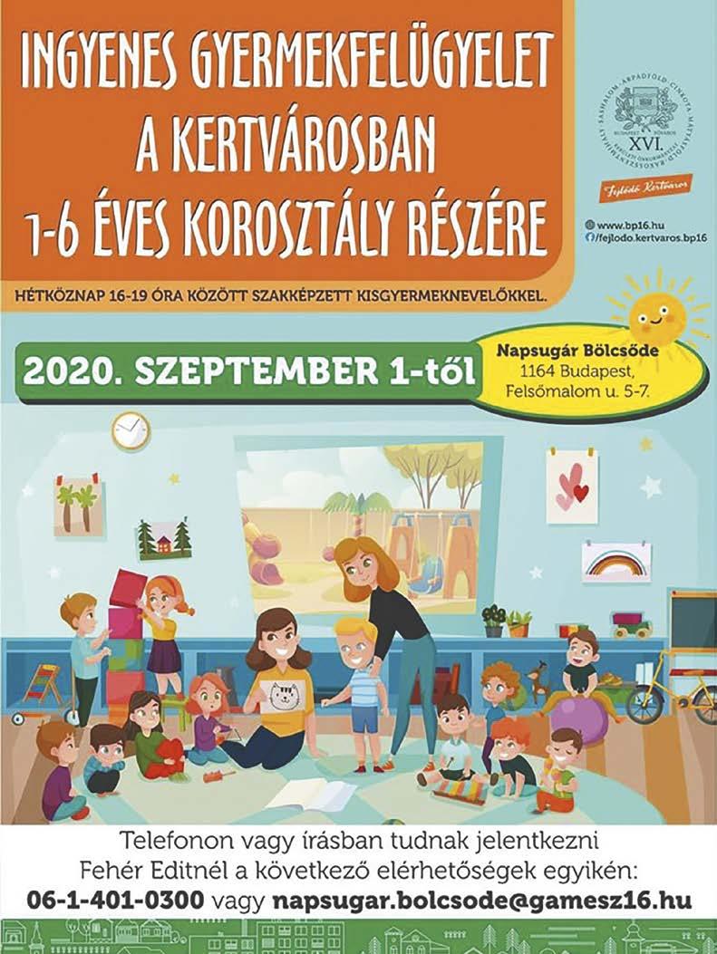 A 2020/2021-es tanév 2020. szeptember 1-jétől 2021. június 15-ig tart. A XVI. kerület 14 intézményében 4929 tanuló, köztük 721 elsős, 26 osztályban kezdi meg tanulmányait.