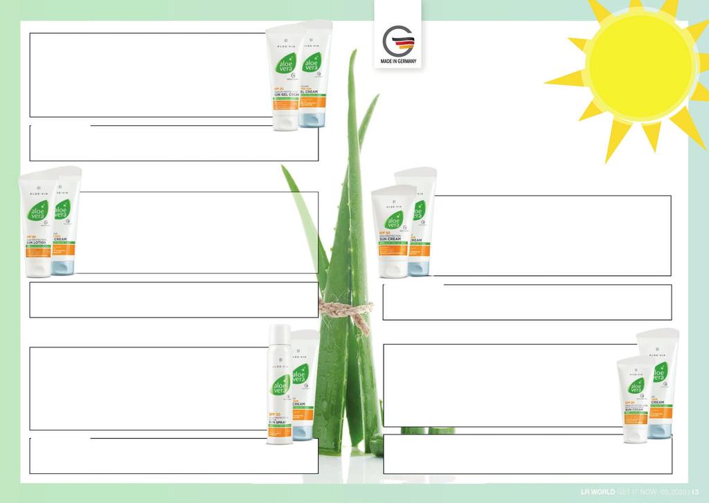 A NAPBARNÍTOTT BŐRÉRT Aloe vera Sun szett barna bőrre 23088 26p Aloe vera Sun napvédő krém FF 20 100 ml Aloe vera Sun napozás utáni krémzselé 200 ml 9.480, 7.