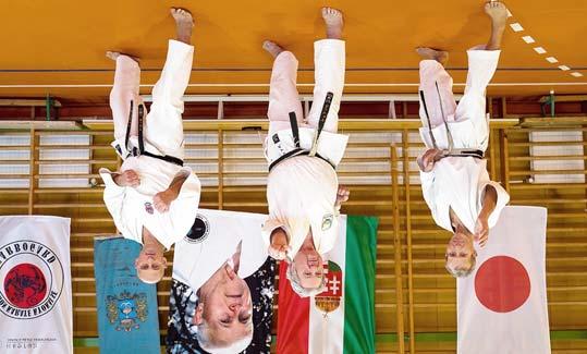 A Sárbogárdi Nihon Karate Kyokai SE népes sereggel, közel 60 fõvel sorakozott fel ebben az évben, akik Németh Attila 6 danos mester utasításait követve mutattak be különbözõ gyakorlatokat.
