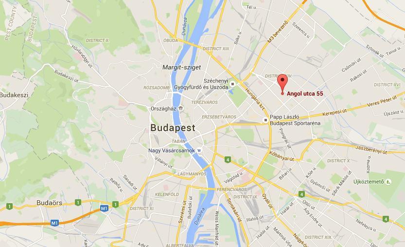 Budapest elhelyezkedése országon belül: