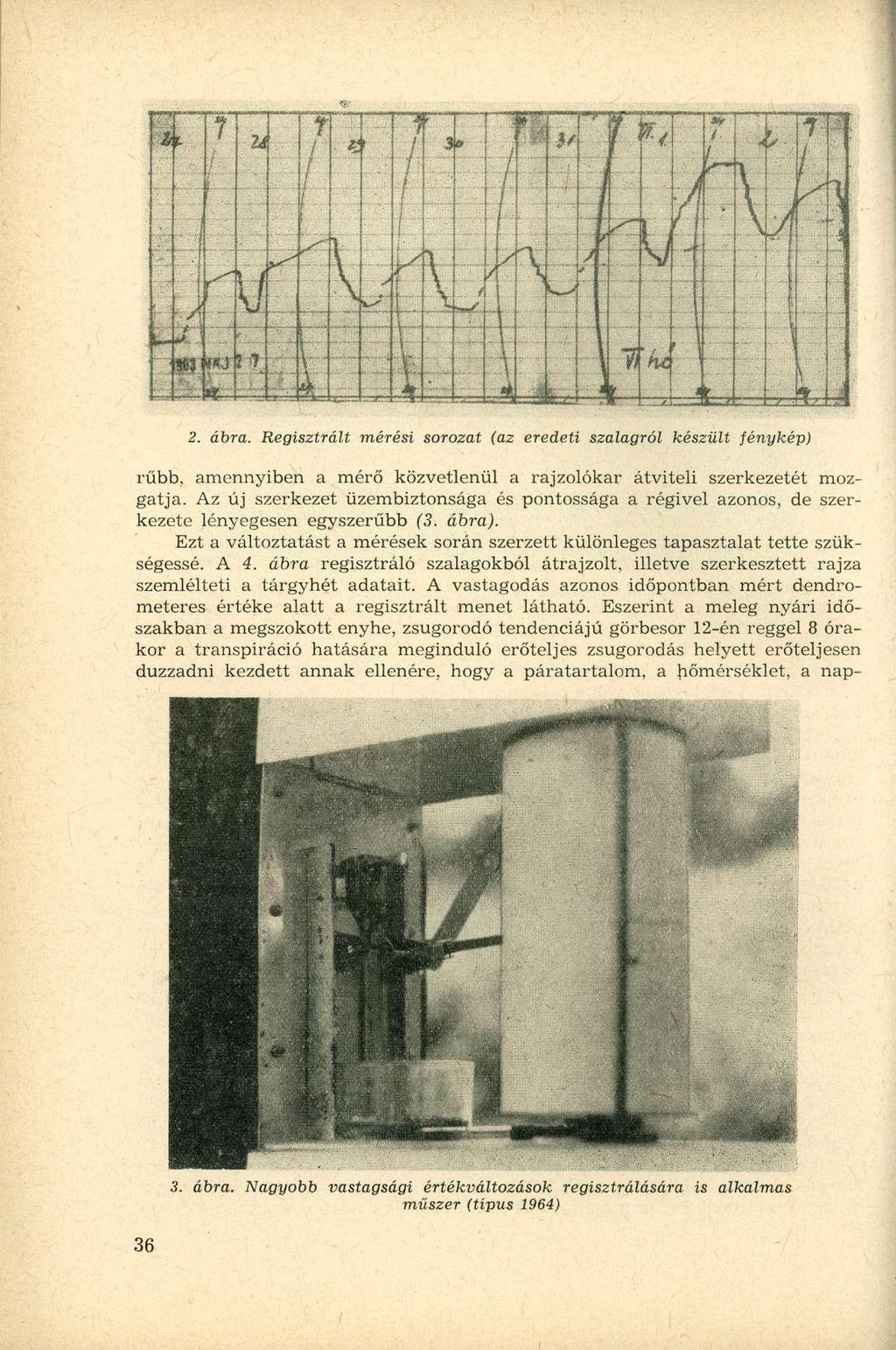 ! * f]7 f 1... [... f mm* "55._, - i _ 2. ábra. Regisztrált mérési sorozat (az eredeti szalagról készült fénykép) rűbb, amennyiben a mérő közvetlenül a rajzolókar átviteli szerkezetét mozgatja.