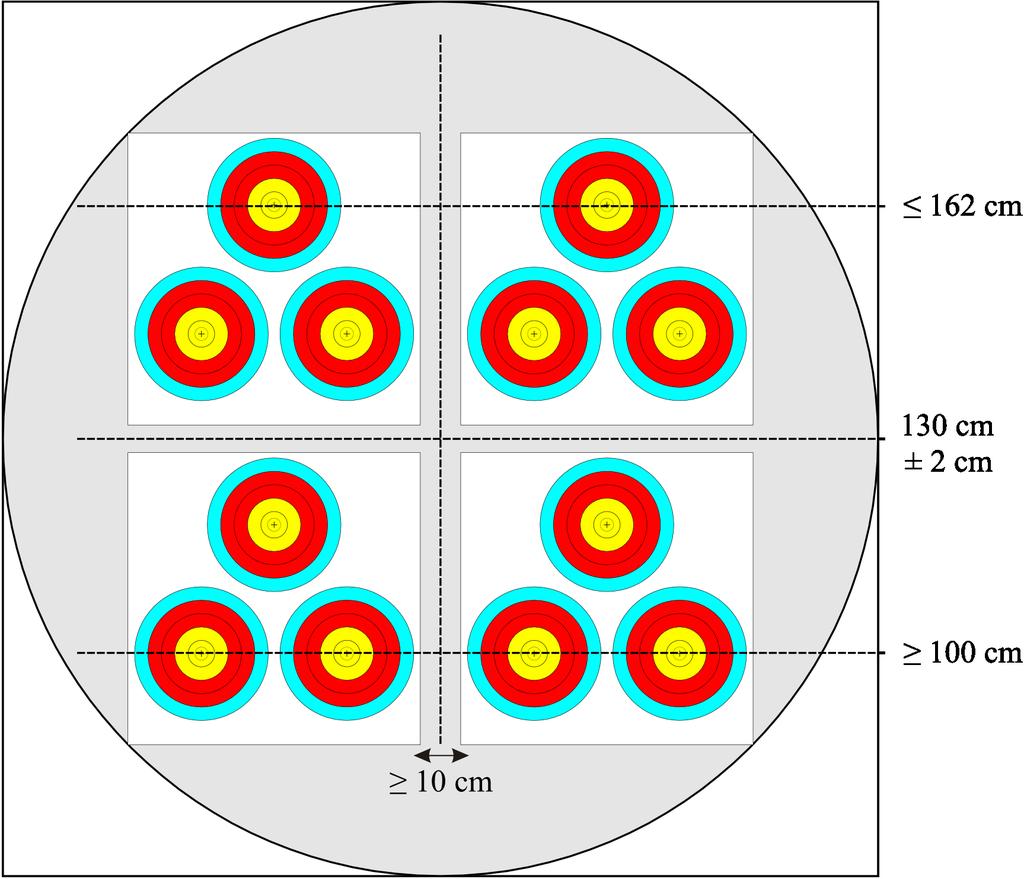 Image 13: 4 x 4 Triple Triangular Face for Indoor 4 x 3 vertikális hármas lőlap