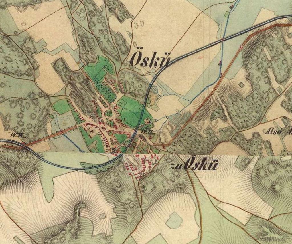 2. kép. Öskü határa az 1806-1869 között készült Második Katonai Felmérésen (forrás: Arcanum /mapire.eu) 1.2.1.3 Régészeti terepbejárás A kulturális örökség védelmével kapcsolatos szabályokról szóló 496/2016.