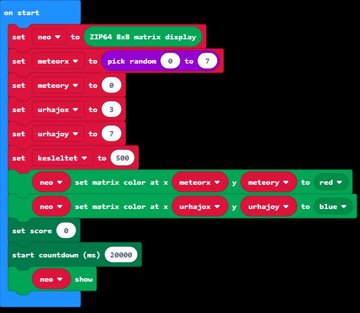 Űrhajós játék A tanár által elkészítendő/bemutatandó mintaprojekt https://makecode.microbit.org/_1xajqzvk0vzw A szakköri anyagunk (http://microbit.inf.elte.hu/szakkori-anyag/) 65.