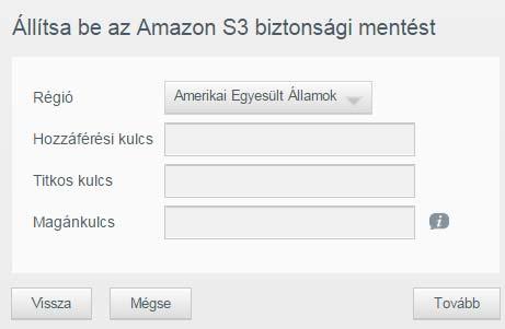 FÁJLOK BIZTONSÁGI MENTÉSE ÉS VISSZAÁLLÍTÁSA 7. Kattintson a Tovább gombra. 8. Adja meg az alábbi információkat, majd kattintson a Tovább lehetőségre.