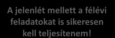 I félév: Ha nappali tagozaton többet