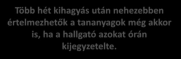 Miért? Mert sokkal több a tananyag, mint középiskolában. A tananyagok (szakmai) nyelvezete sokszor nem könnyű.