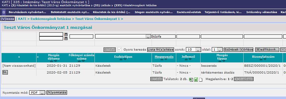 A (334) Kifogyott készletek (készlet nélküliek) listája menüpontban