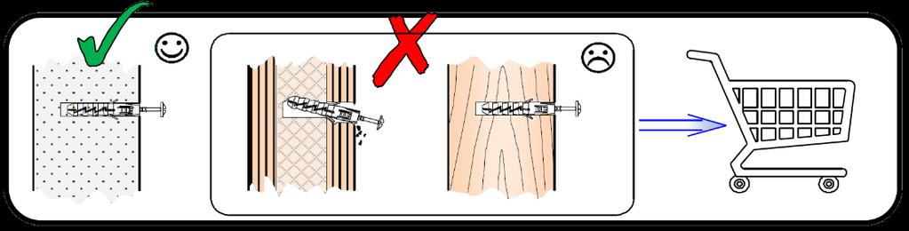 -EN- Before suspending or fixing furniture to the wall (in order to prevent falling over), check the type and strength of the wall.