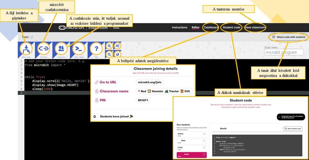 Gaál Bence azonban választásunk egy olyan oldalra esett, amely igaz még csak béta fázisban van, de dedikáltan a micro:bithez készült. Ez nem más, mint a micro:bit classroom.