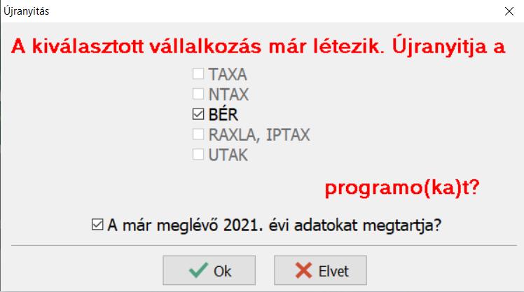 Újra nyitás Abban az esetben, ha az év eleji gépi nyitás már megtörtént, van lehetőség bizonyos adatok újra nyitására.