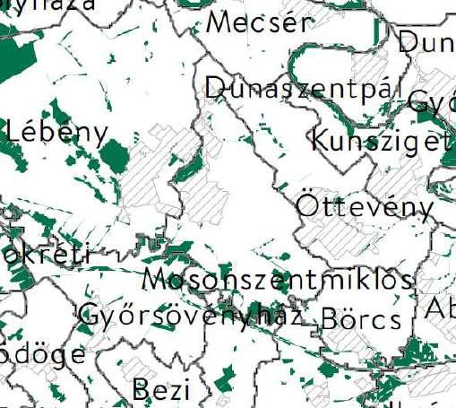 Mosonszentmiklós településrendezési eszközök módosítása Msz.: 19108-20 - Ráközelítve az 1. sz.